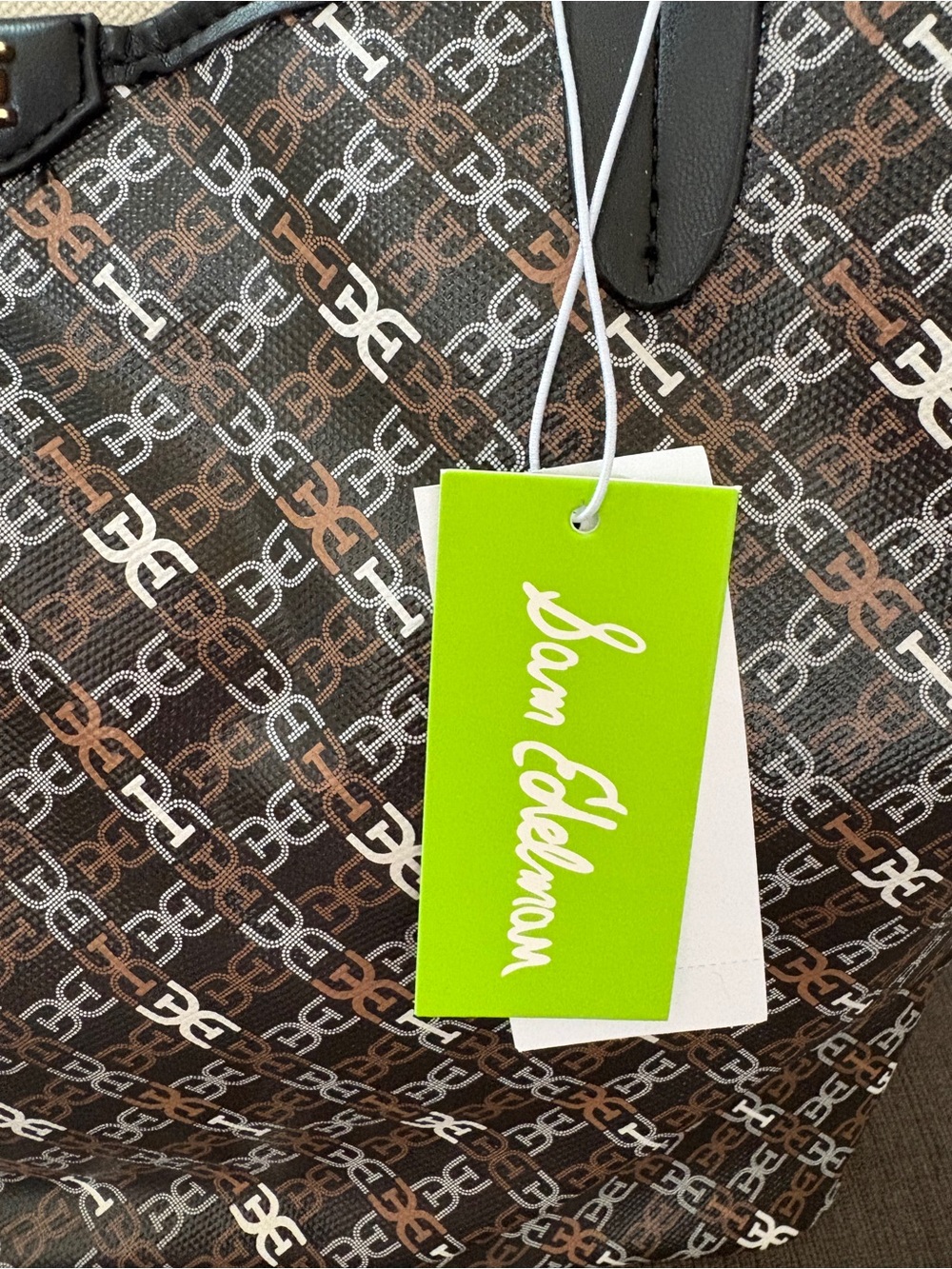 Sam Edelman Harper Medium Monogram Shopper tote- Black, NWT - Picture 2 of 5